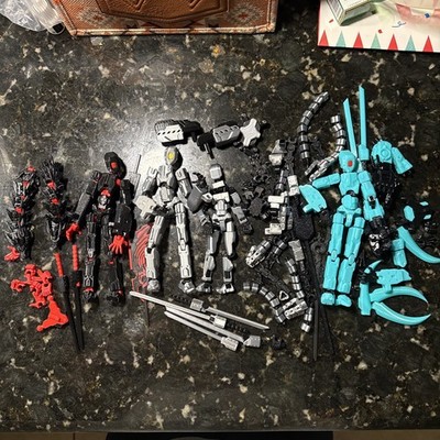 T13 Lucky 13 Robot Action Figure Set 3D Printed Multi-Joint Movable Dummy 4 Sets