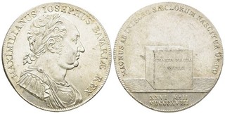 FITZ Bavaria Bavaria Maximilian Joseph Thaler 1818 Constitution Silver uIVO1978