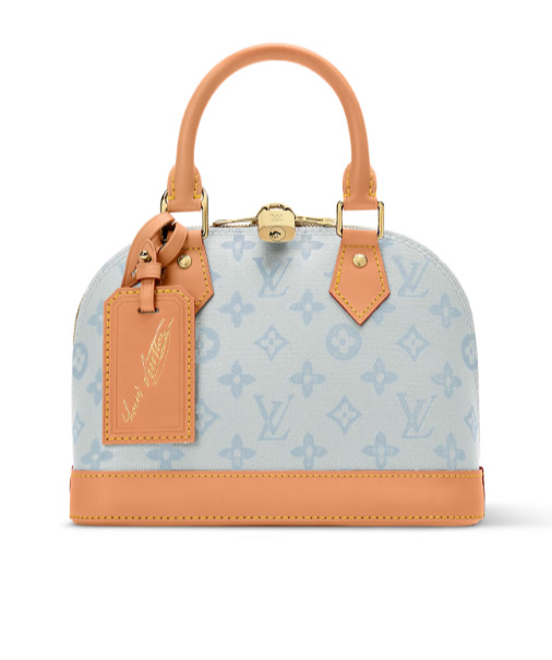 Louis Vuitton Authentic LV Alma BB M27526 Blue Courier color