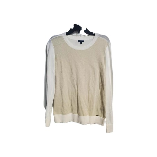 Nautica Damen Strick Pullover Large Weiß Gold Langarm - Bild 1 von 4