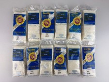 Lot of 12 Vtg Bucilla 100 Acrylic WHITE / CREAM Latch Hook Pre-Cut Rug Yarn