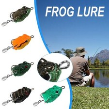 Soft Topwater Light Green Life-Like Frog Fishing Lure Bait Tackle Big Fish NE I0