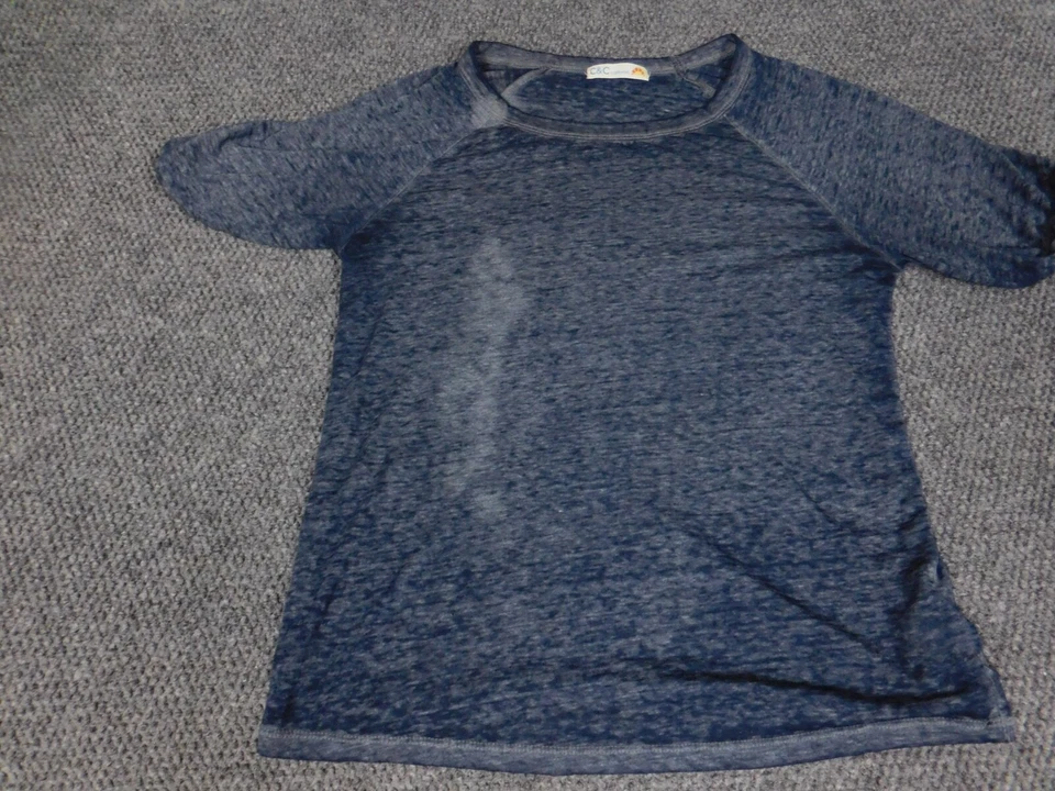 C&C Womens Shirt Small Blue stretch pullover - Image 2 of 4