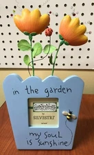 Vintage Sue Dreamer for Silvestri Flower Pot Frame with Flowers 2.5"x2.5"