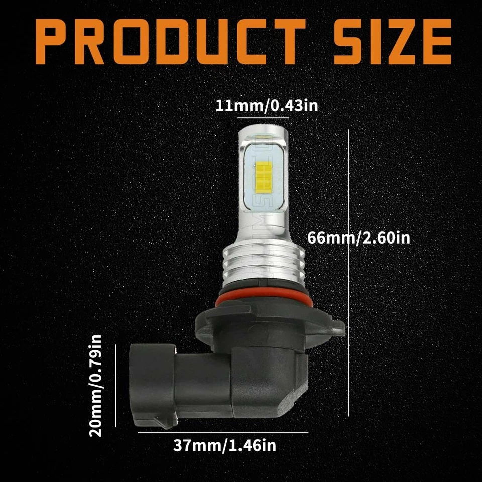 6500K Bombillas LED blancas para Lincoln Mark VIII haz alto y bajo 1993-1998 Foto 3 de 4