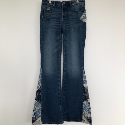 Driftwood Farrah Patchwork Flare Jeans -Size W27 L34 Boho