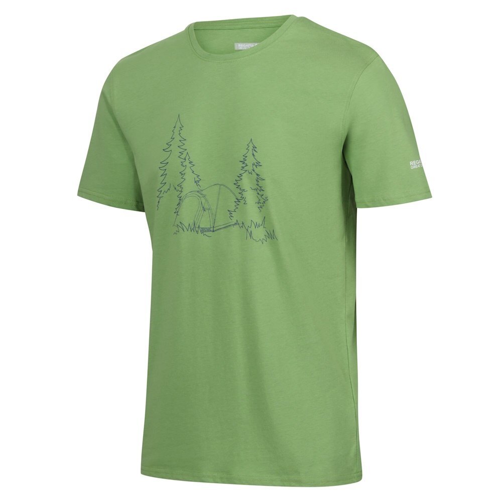T-shirt sport et outdoor homme idéal randonnée Regatta Breezed IV vert piquant green