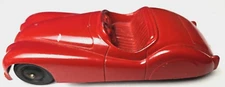 IRWIN Jaguar XK120 Metal Toy Car 6" Red Roadster 1:32 made in New York