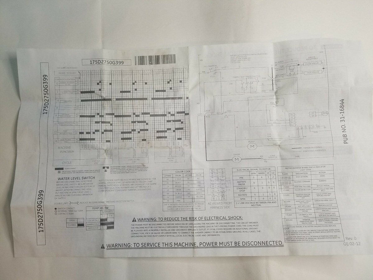 【A mini shop 】ページ GE Washer 175D2750G399 Technical Data Mini Manual Pub. No