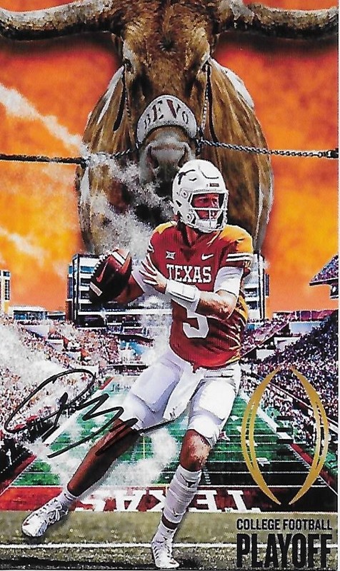 2025 TEXAS LONGHORNS QUINN EWERS MIAMI DOLPHINS COLLEGE PLAYOFF ART ROOKIE AUTO