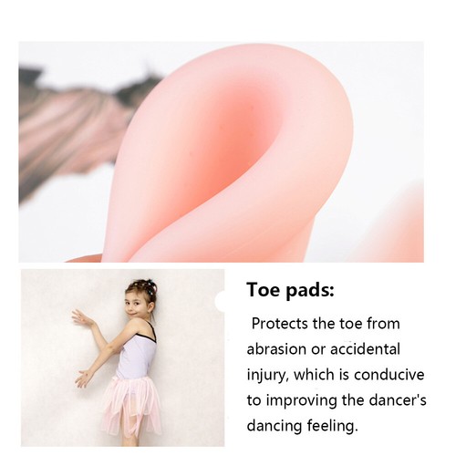 Rosa Profi Spitze Ballett Tanzschuhe Satin mit Zehenpolster schwarz Frauen Männer - Bild 5 von 18