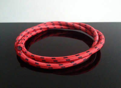 Retro Textil Zündkabel rot Ignition Wire Cable red Câble d'allumage rouge 1m