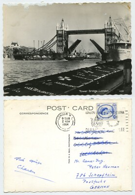 119843 - London - Tower Bridge - Echtfoto - Ansichtskarte, gelaufen 2.11.1964