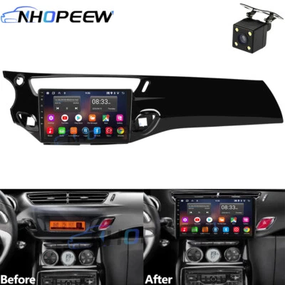 NHOPEEW 32GB Android 15 Autoradio GPS NAVI Bluetooth KAM Für Citroen C3 II DS3 2009-2016