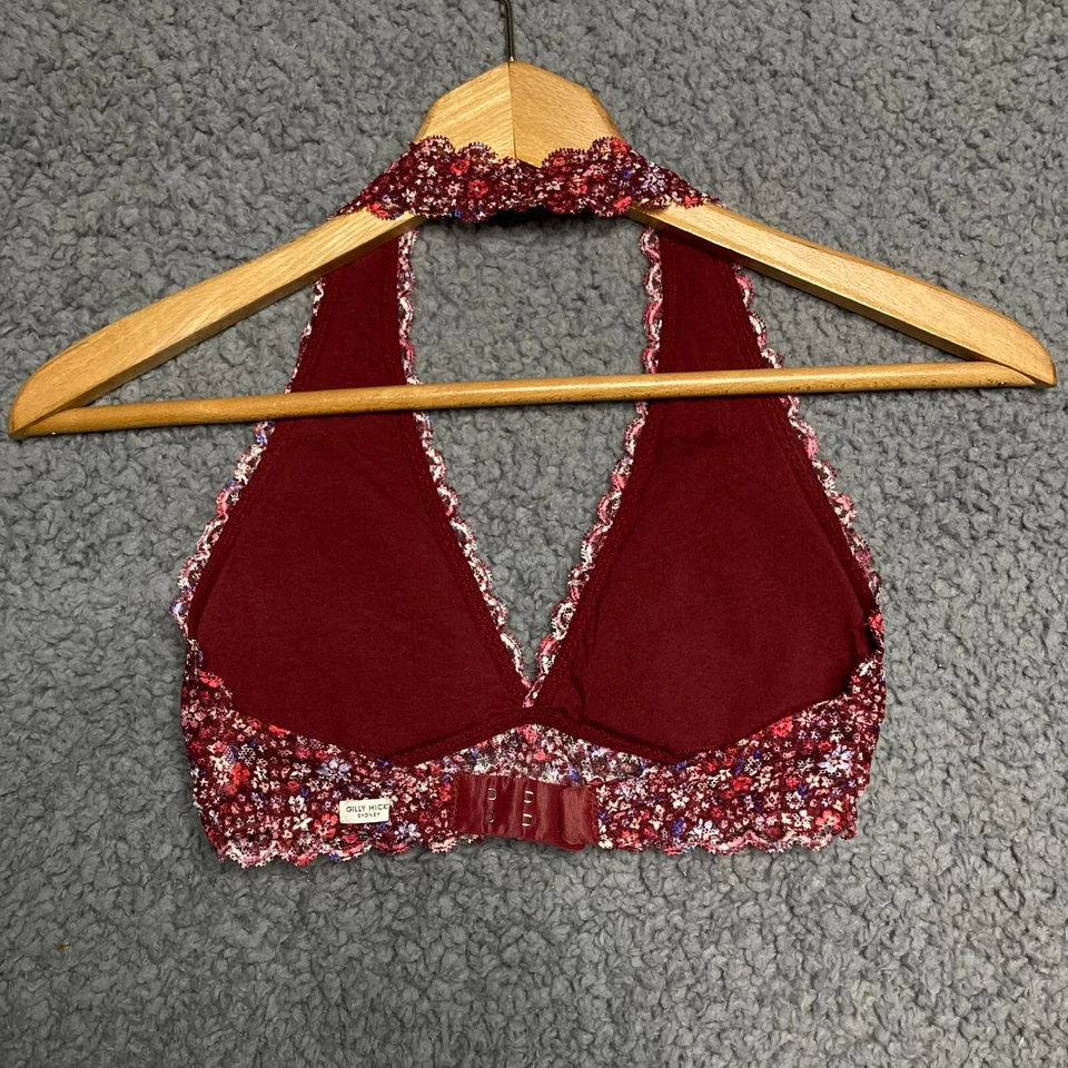 Bralette Gilly Hicks XS Sydney Halter Acolchado Borgoña Casa Pradera Inalámbrico Foto 4 de 4