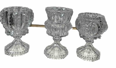 3 Vintage Victorian  Wine Glass Footed Unbranded