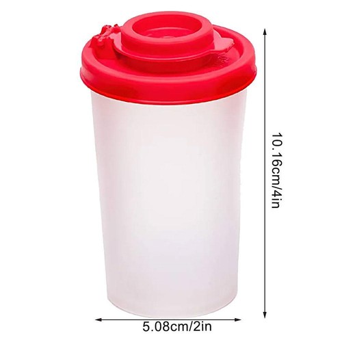 2 Large Salt and Pepper Shakers Moisture Proof,Salt Shaker with Red Covers Lids - Picture 11 of 20