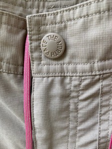 North Face Hiking Pants Women's Roll Tab Convertible Nylon Khaki Size 8 Comfort