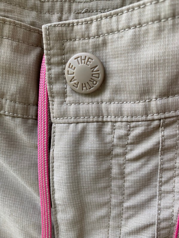 North Face Hiking Pants Women's Roll Tab Convertible Nylon Khaki Size 8 Comfort