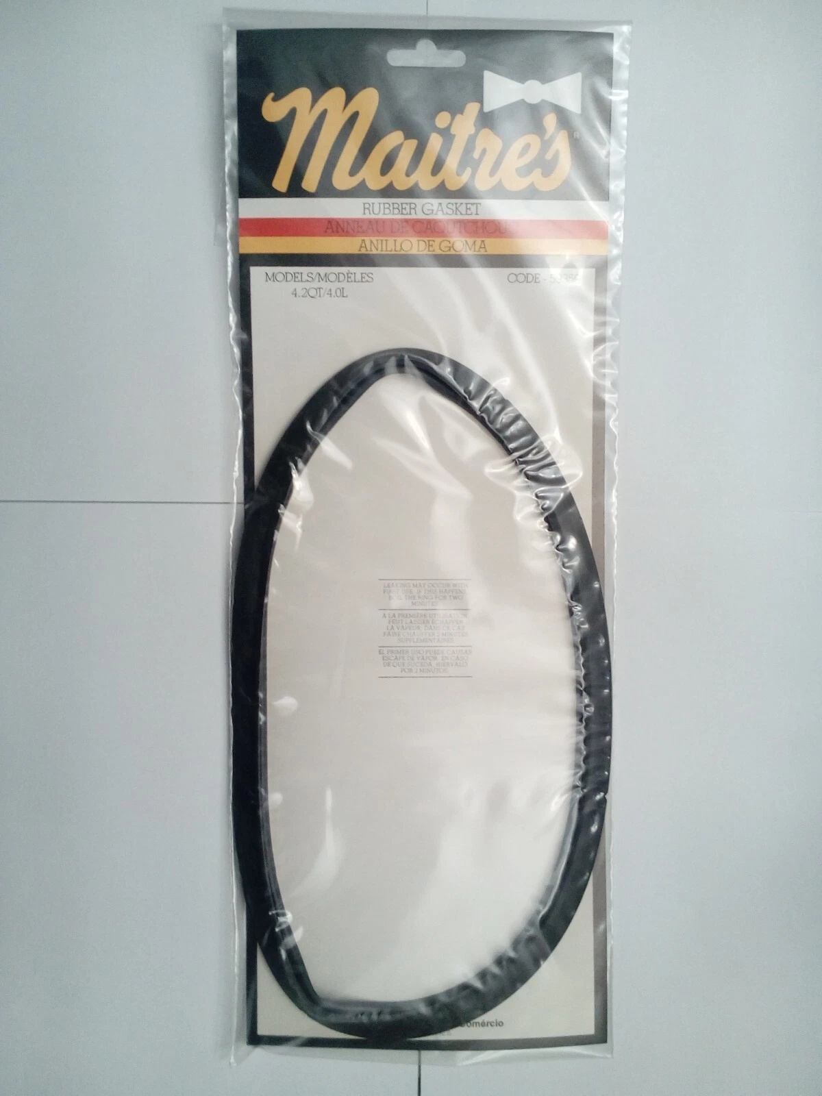 MAITRES 59359 GENUINE FACTORY ORIGINAL GASKET FOR 4.2QT/4.0L PRESSURE COOKER
Opens in a new window o