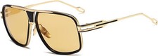 Sunglasses Men Women Unisex Goggle Alloy Big Frame Metal Punk Style Shield