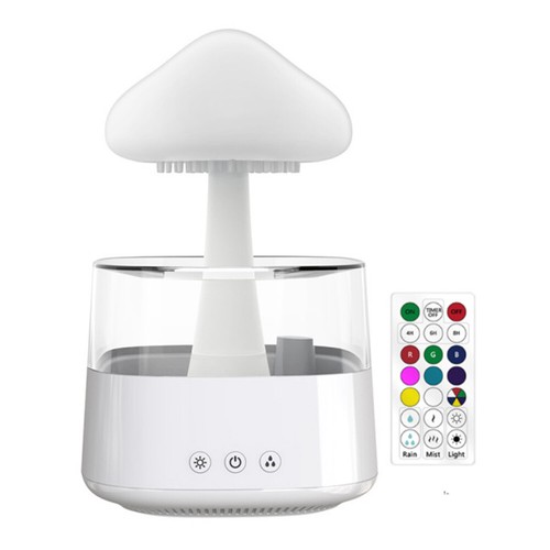 Mushroom Rain Humidifier Relieve Fatigues Air Humidifier for Bedroom Kids Room - Picture 19 of 24