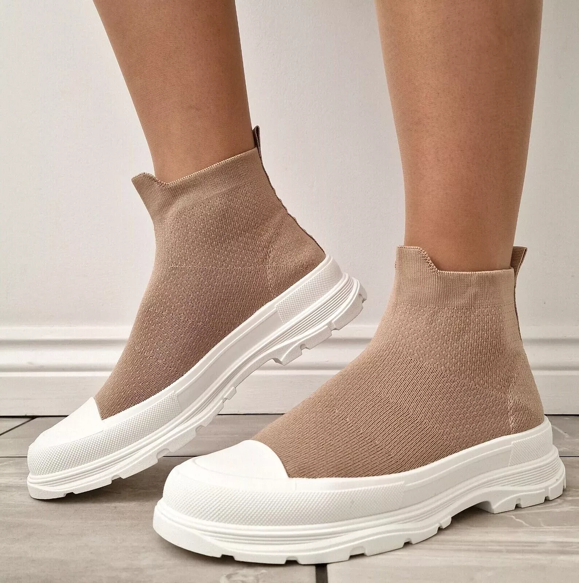 Knit sock boot trainers sale