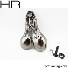 Hot Racing - Black Chrome 3d Truck Dangler Balls Bull Nuts