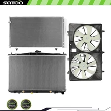 Car Cooling Fan Radiator AC Condenser Kit Fit For 2010-2011 13-2015 Lexus RX350