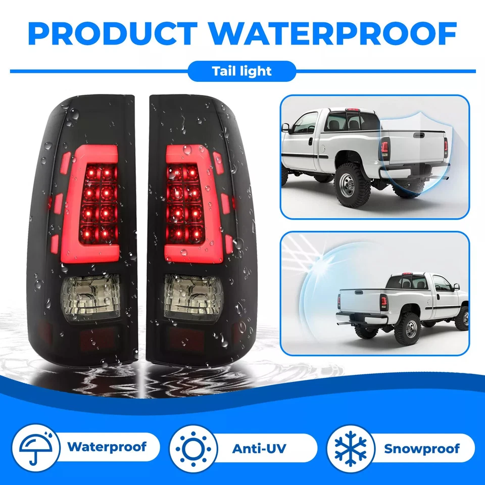 LED Tail Lights For 1999-06 Chevy Silverado 1999-02 GMC Sierra 1500 2500 HD 3500 - Image 2 of 4