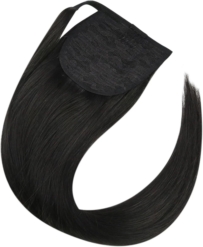 Real Human Hair Ponytail Hair Extensions Wrap Around Clip in Magic Pony Tail New - Image 4 of 4