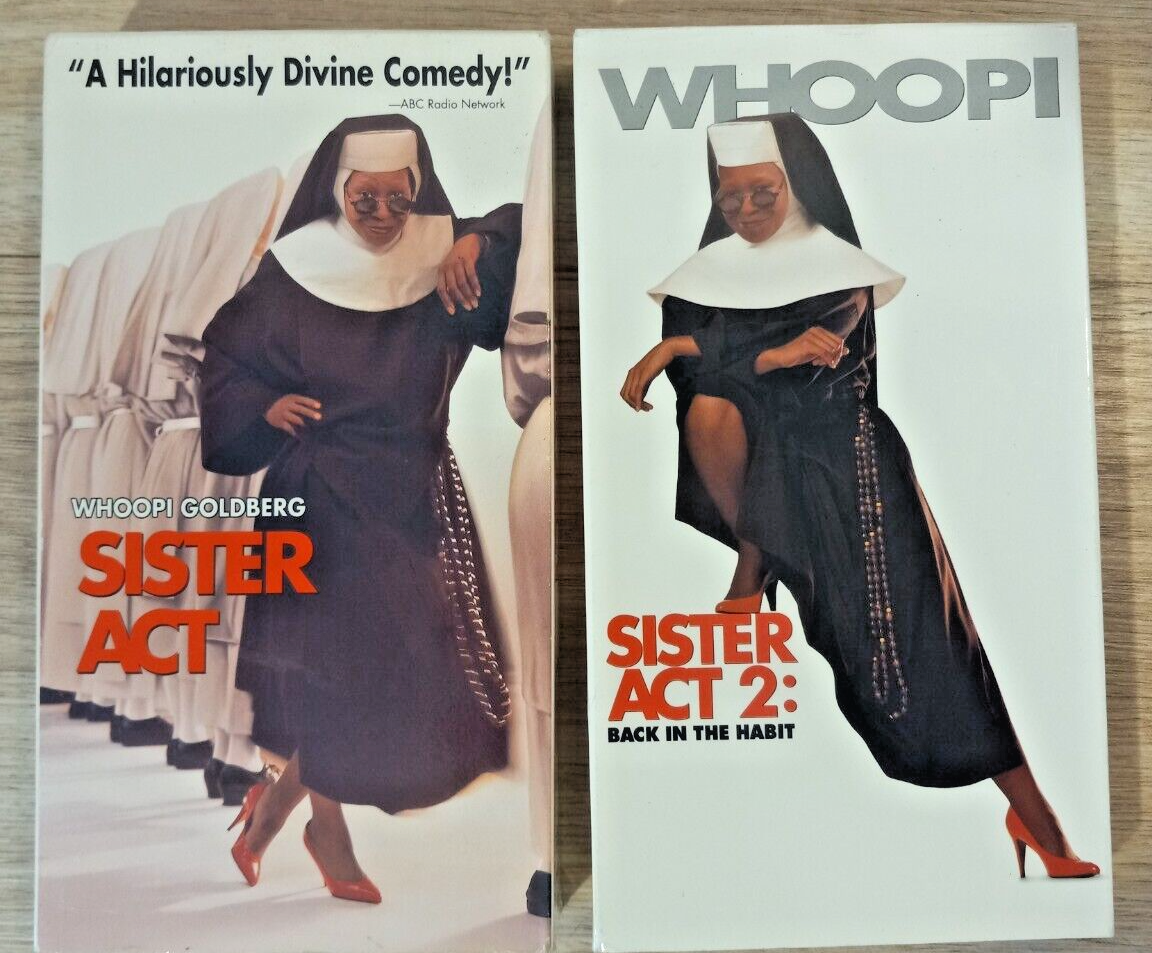 2x Sister Act VHS Back In The Habit
