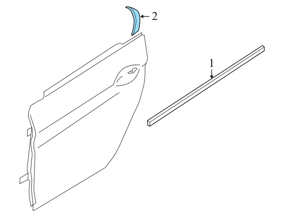 14-15 BMW M6 GRAN COUPE - REAR Right Exterior C Pillar TRIM / Cover (Gran Coupe) - Image 4 of 4