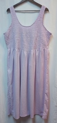 NWT Old Navy Womens Fit & Flare Lightweight Smocked-Bodice Midi Dress 2X Purple 