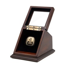 Championship Ring Display Case Big Ring Storage Box Espresso, 1 Slots 1 Slot