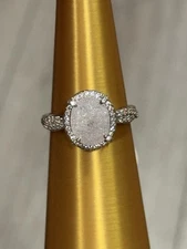 Ring Bomb Party BP OG Ring RG14082 Size 9 White Ice Crystal on Rhodium