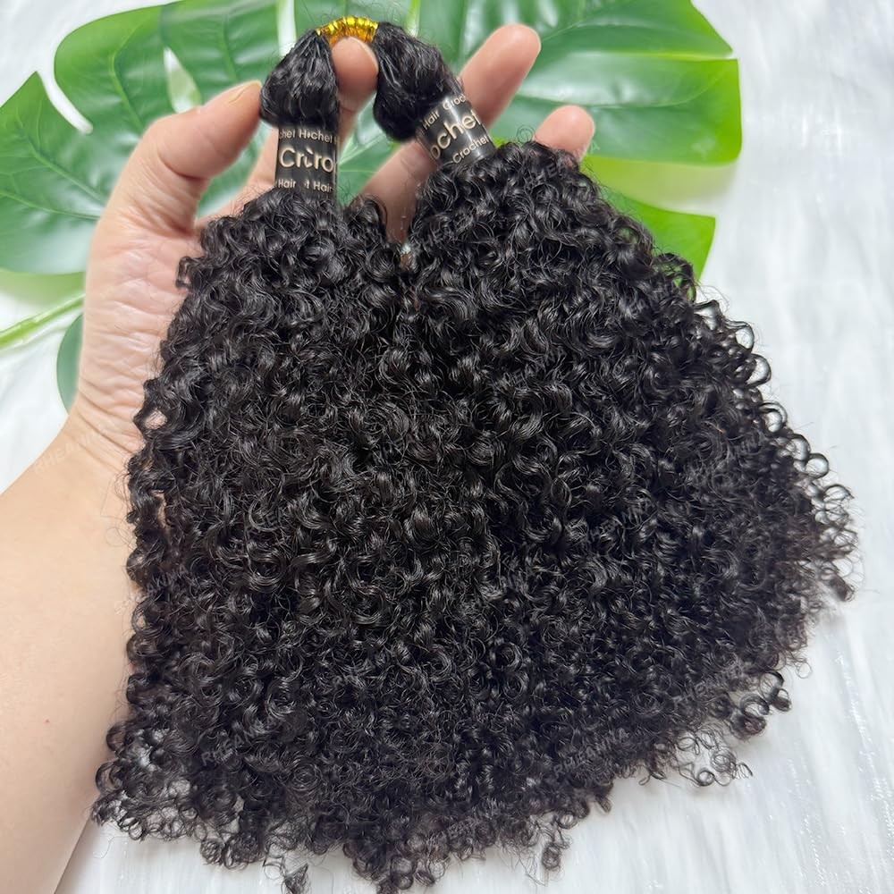 Micro Pre Looped Crochet Human Hair Extensions Afro Kinky  display picture 1