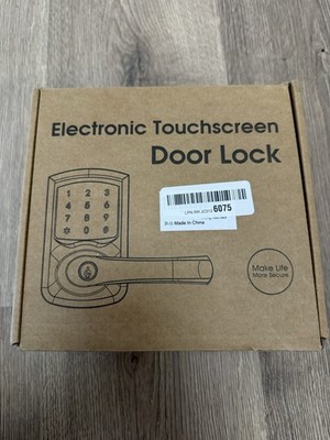 Electronic Touchscreen Keypad Door Lock Lever Handle Keyless Entry Black