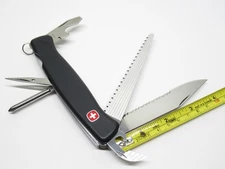 WENGER DELEMONT RANGER LARGE SWISS MOUNTAINEER KNIFE SERRATED BLADE MINT RAZOR
