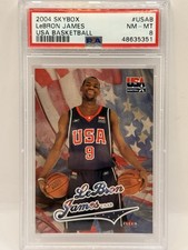 2004 Skybox LeBron James USA Basketball Olympics Rookie Card PSA 8 ??. rookie card picture
