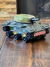 1950s Vintage U.S. Tank Division Tin Toy Wind-Up with Sparking Action