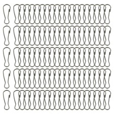 Lanyard Hooks, 100 Pcs 20x7.1x1.9mm 304 Stainless Steel Hooks, Black
