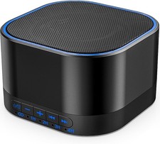 Magicteam White Noise Machine with 20 Non Looping Natural Soothing Black