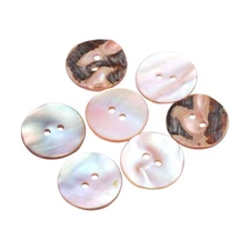 7Pcs Natural Pearl Shell Button, 23mm 2 Hole Mother of Sewing Button, Purple