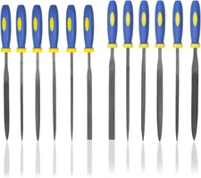 KALIM 2 Needle File Sets 12Pcs 3mm and 4mm 3mm+4mm-12pcs, 3mm&4mm, 2 sets 