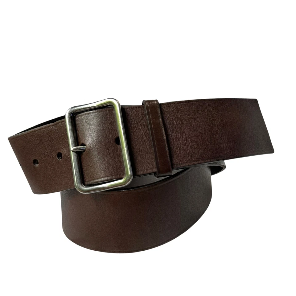 Cinturón de cuero marrón genuino vintage JIL SANDER talla 34 para mujer Foto 2 de 4