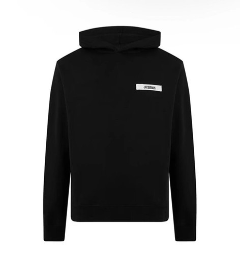 Jacquemus Le Hoodie Gros Grain Black Organic Cotton £305 
