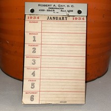 Vintage Unused 1934 Daily Memo calendar Rand ...