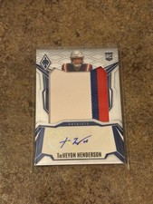 TreVeyon Henderson 2025 Phoenix Football Rookie Patch AUTO /199 Patriots