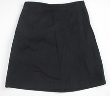 LANDS END Black School Uniform Top of Knee Chino Skort Girls 8 Slim NEW